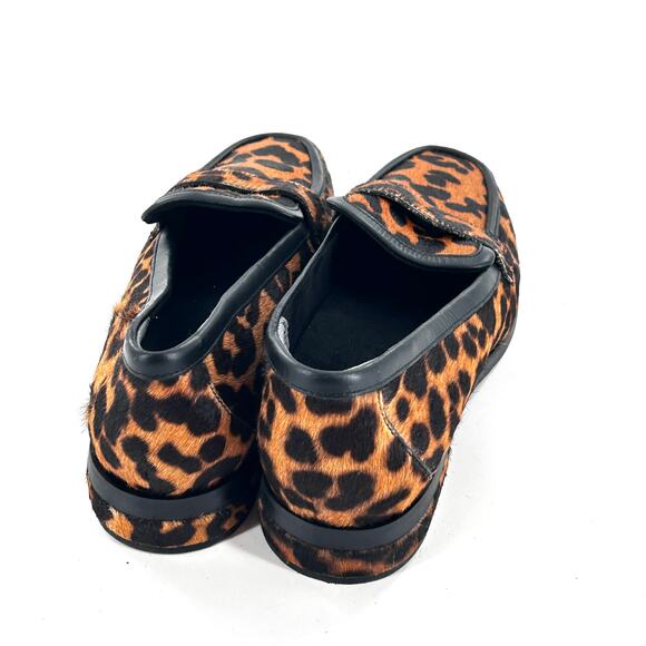Vionic Sellah Leather Loafers 6 Leopard NWOT Flats Comfort Capsule Career - Picture 6 of 9